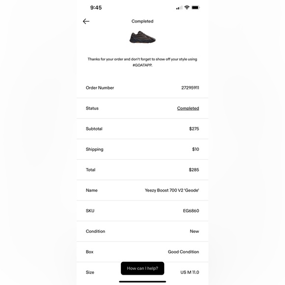 YEEZY BOOST 700 v2 ‘GEODE’ size 11 - Picture 7 of 8